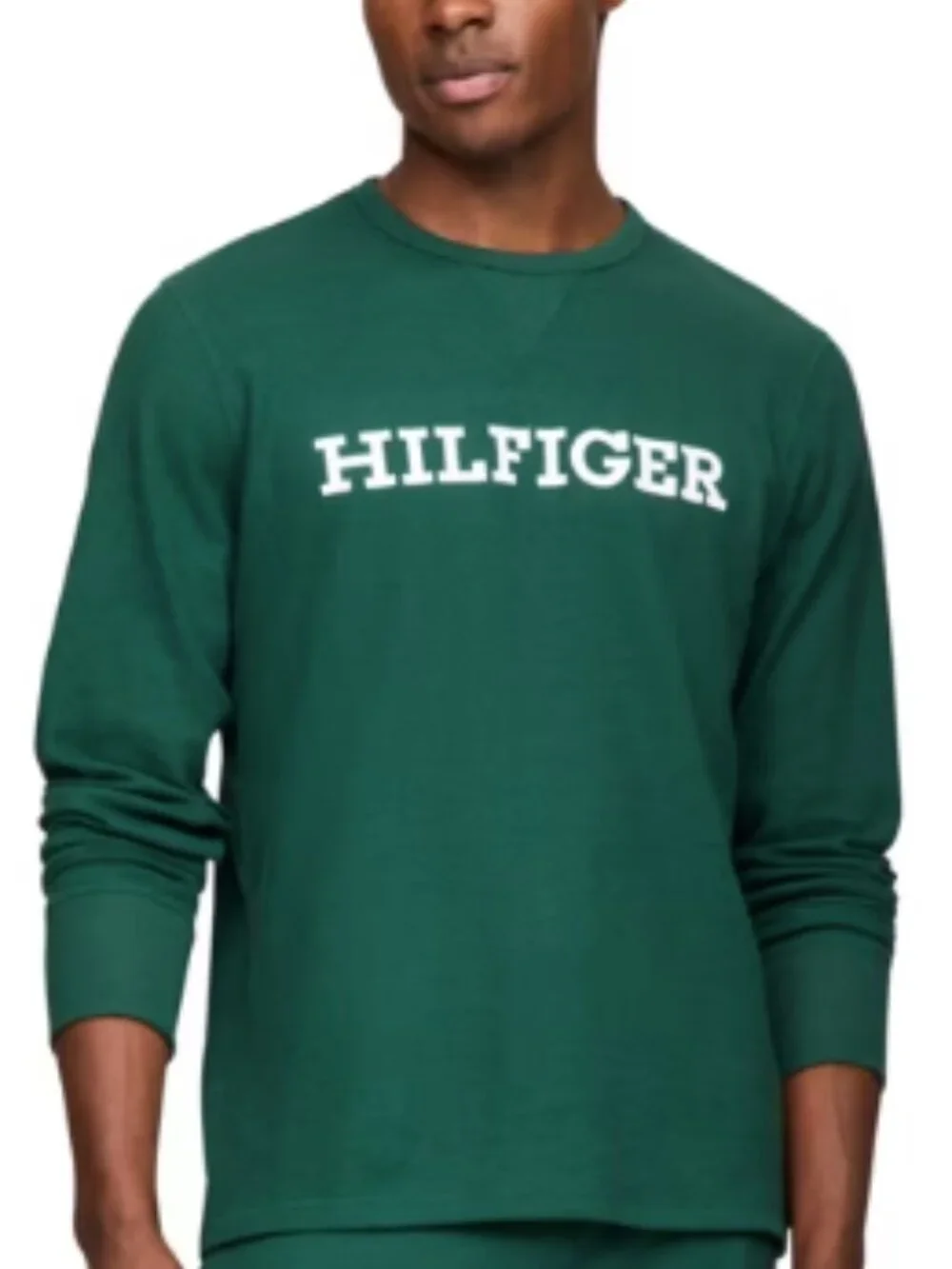 Tommy Hilfiger Men's Thermal Logo Long-Sleeve Pajama Shirt - L